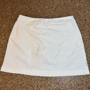 Nike Golf Dri Fit Skirt Skort Womens 10 White Tennis Golfing Athletic Pickleball